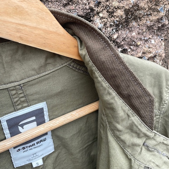 G-Star RAW Anson Premium Overshirt Jacket Green Khaki - Size Men's Small - Picture 5 of 8